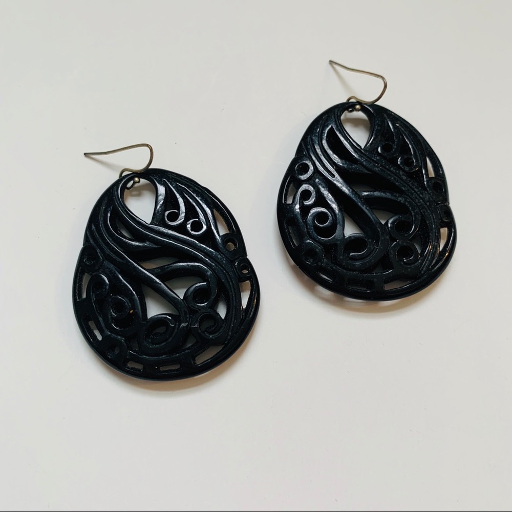 Vintage Black Earrings